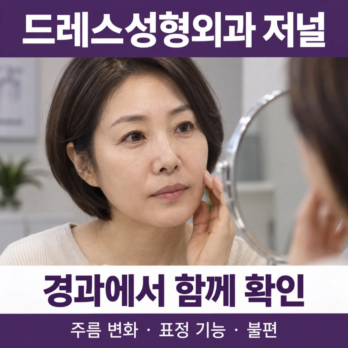 주름 변화와 표정 기능을 함께 확인하는 상담 카드