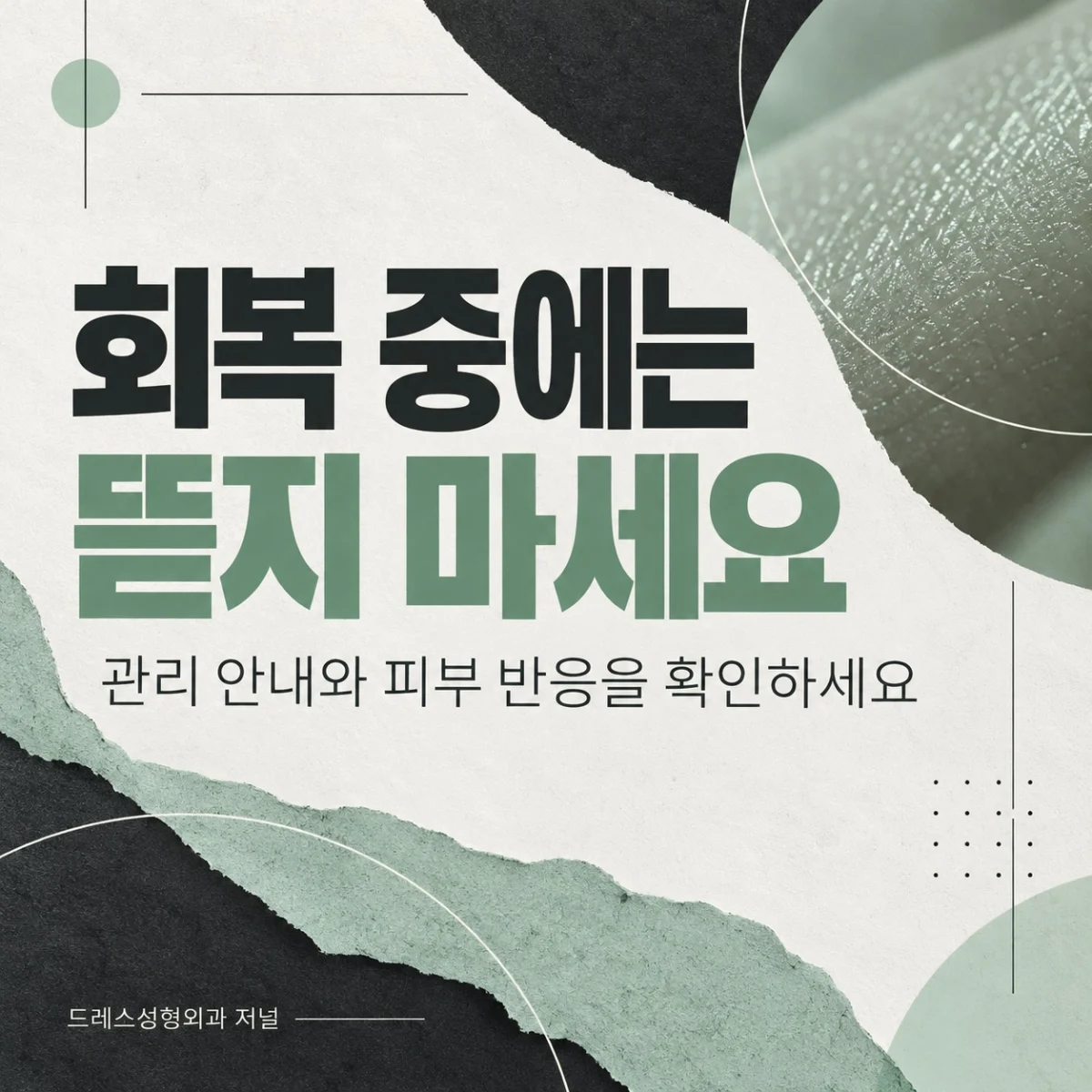 회복 중 관리할 항목을 정리한 카드