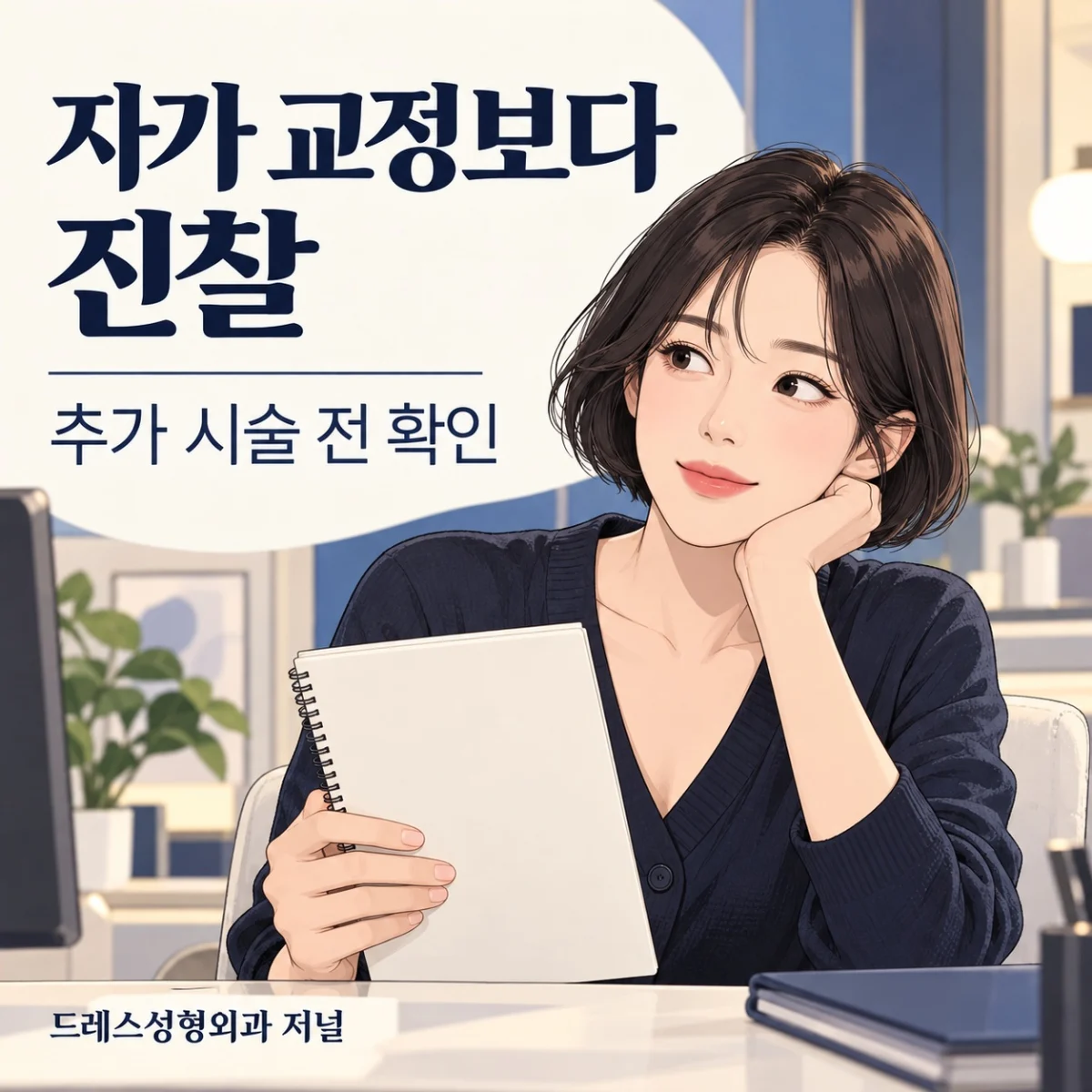 자가 교정보다 진찰 — 추가 시술 전 확인