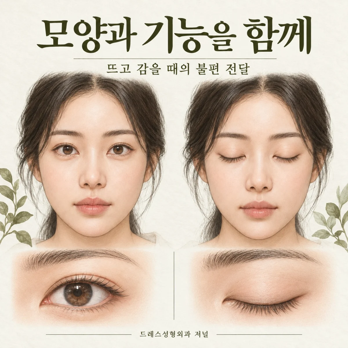 모양과 기능을 함께 — 뜨고 감을 때의 불편 전달