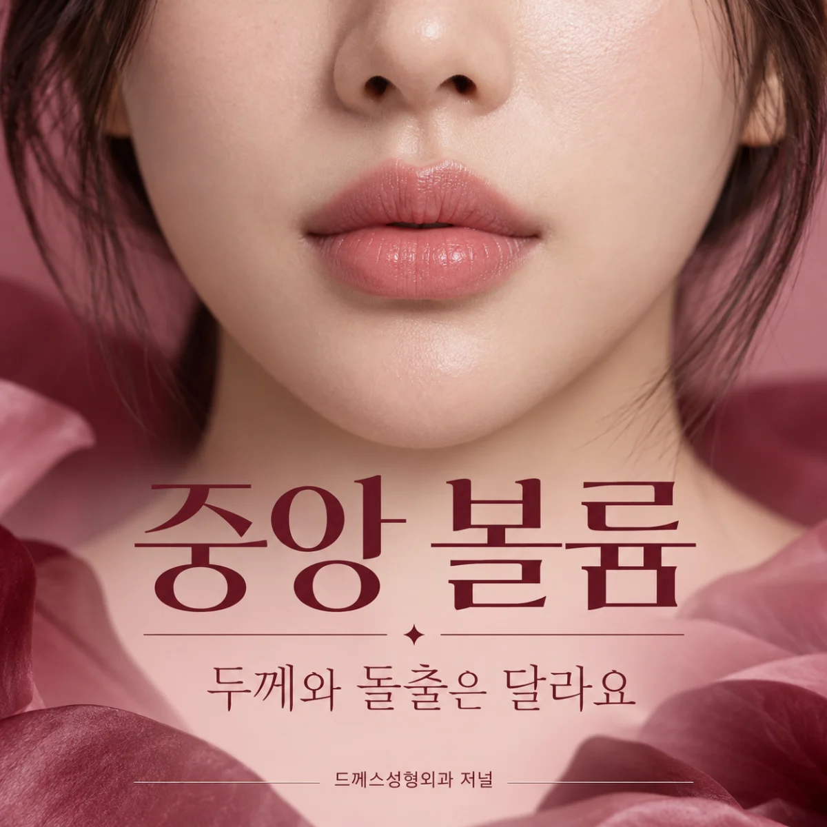 중앙 볼륨 — 두께와 돌출은 달라요