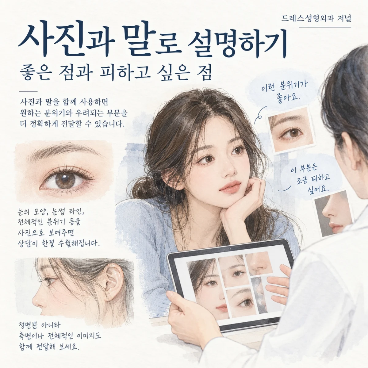 사진과 말로 설명하기 — 좋은 점과 피하고 싶은 점