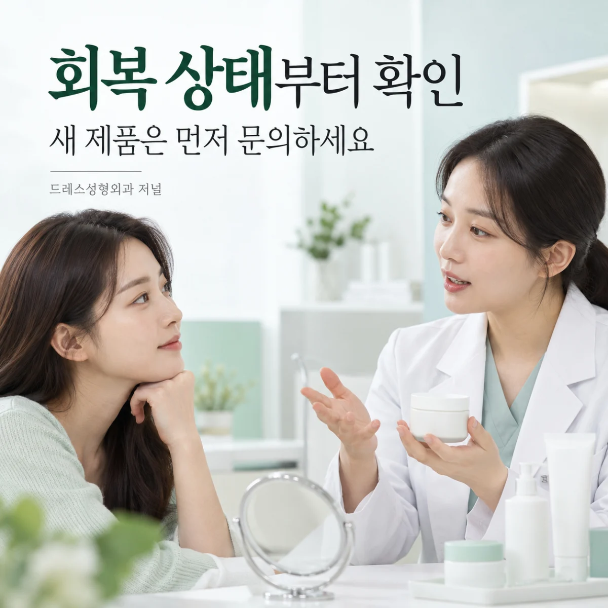 회복 상태부터 확인 — 새 제품은 먼저 문의하세요