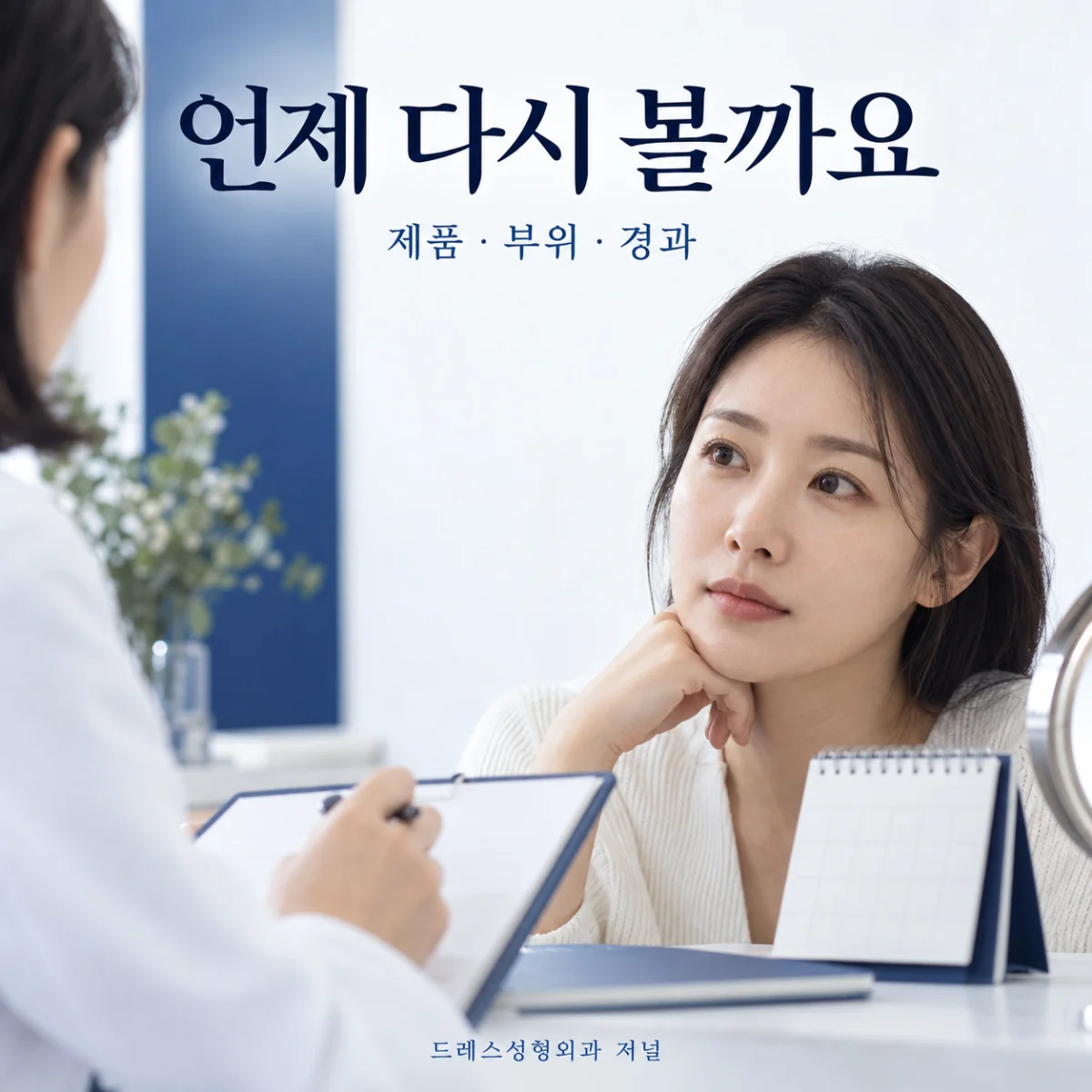 언제 다시 볼까요 — 제품 · 부위 · 경과