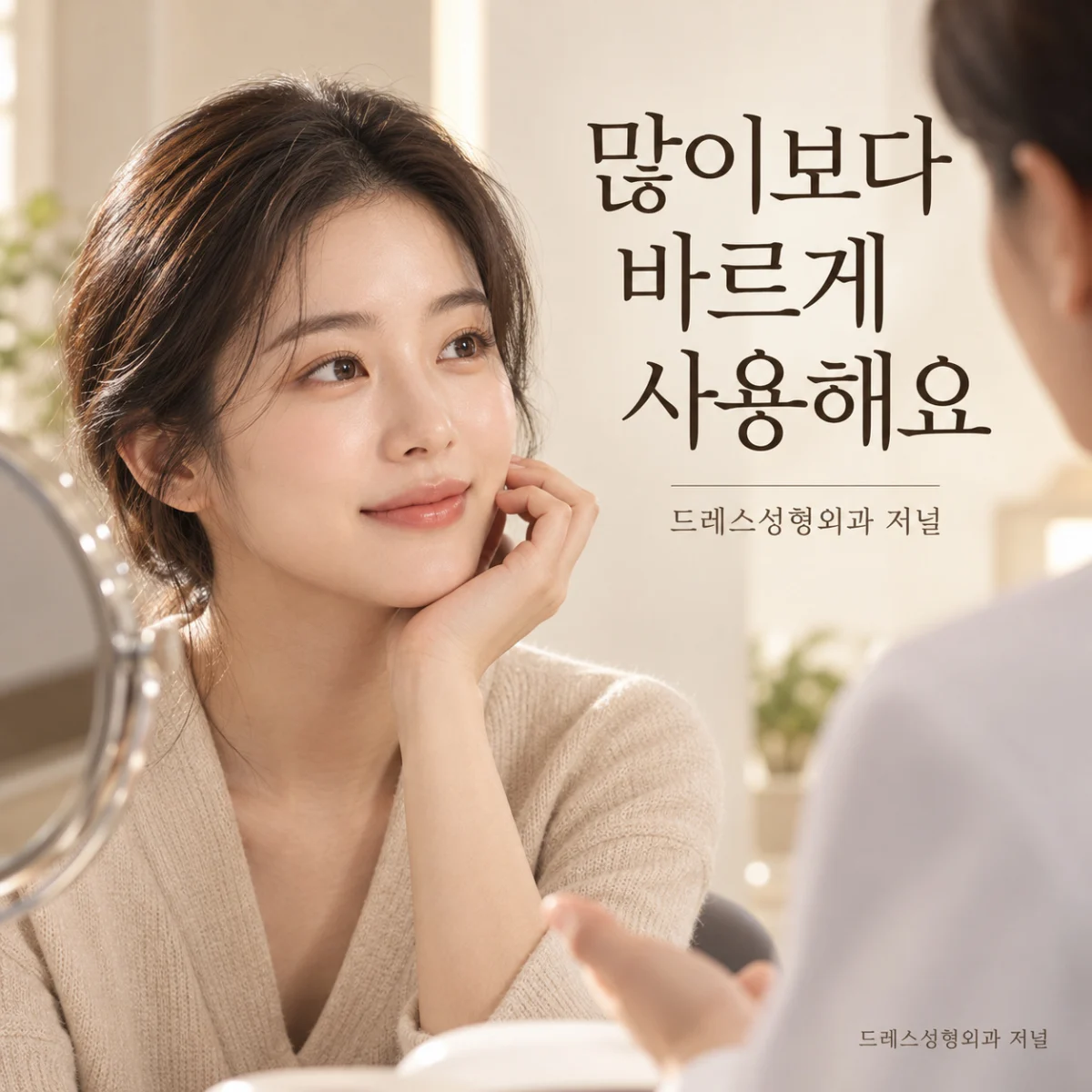 많이보다 바르게 사용해요 — 드레스성형외과 저널