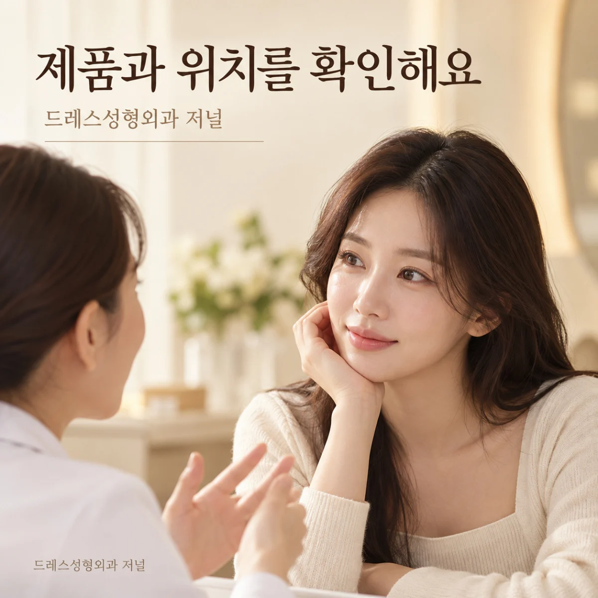 제품과 위치를 확인해요 — 드레스성형외과 저널