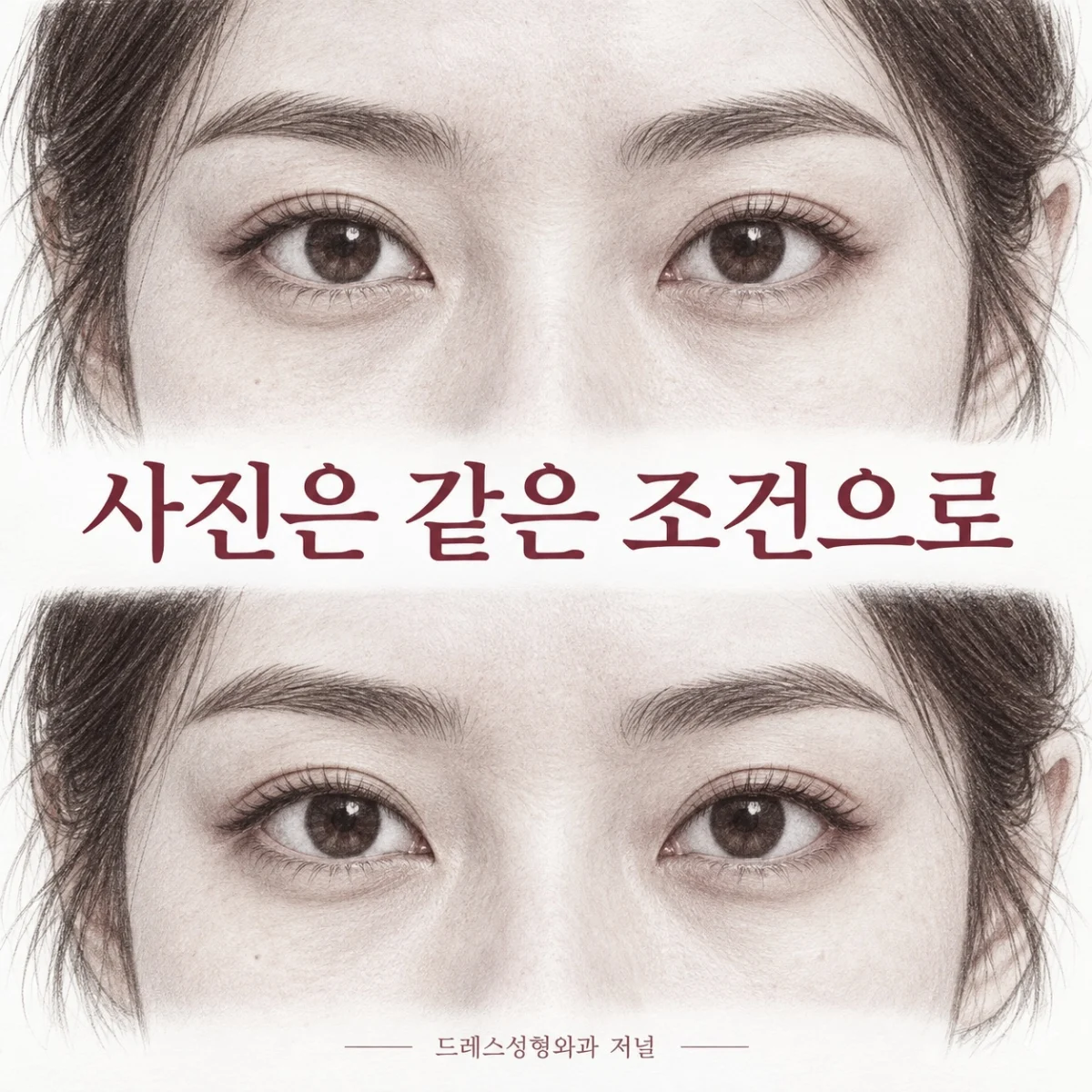 사진은 같은 조건으로 — 이해를 돕기 위한 AI 생성 설명 이미지이며 실제 환자나 치료 결과가 아닙니다.