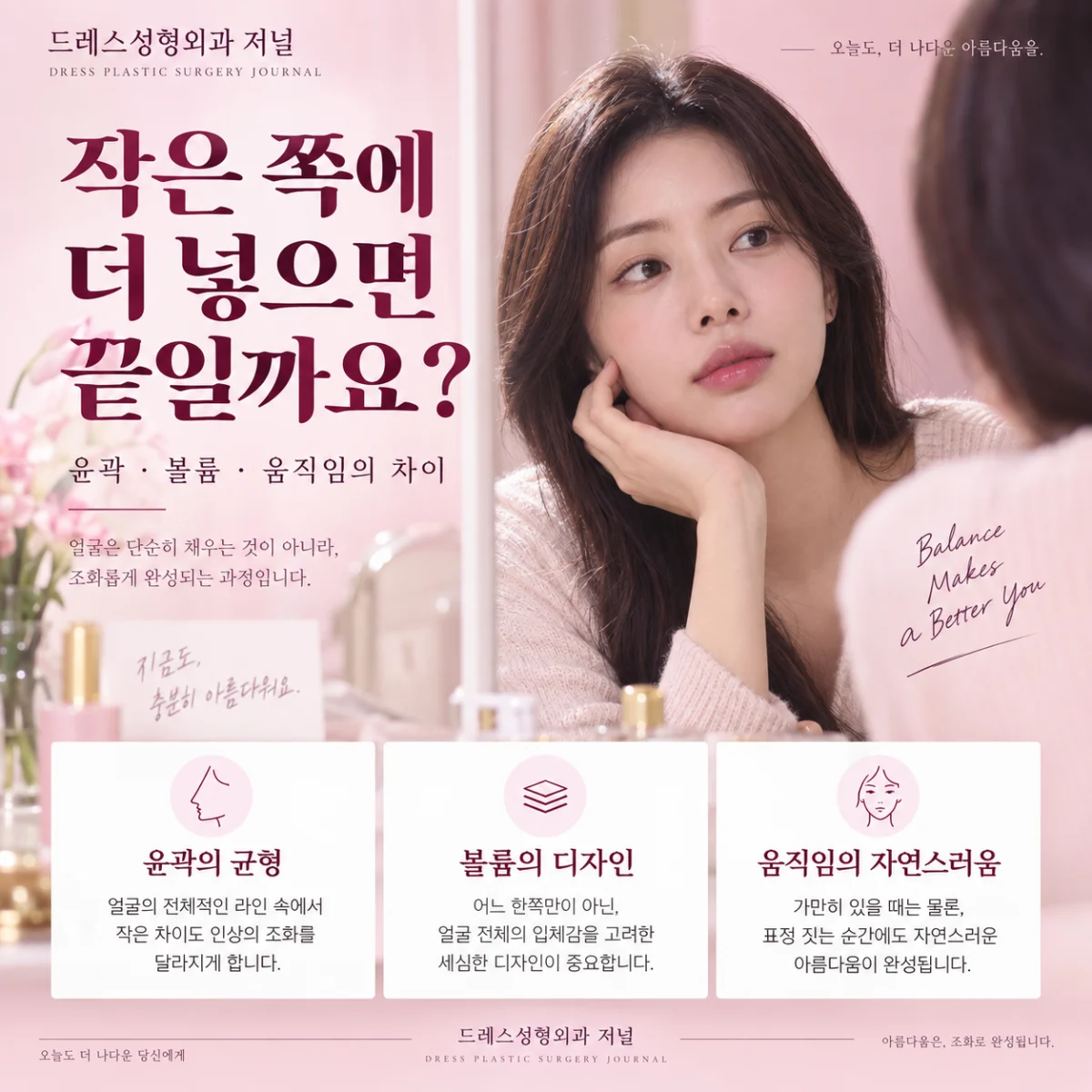 입술 윤곽과 볼륨, 움직임을 함께 생각하는 모습